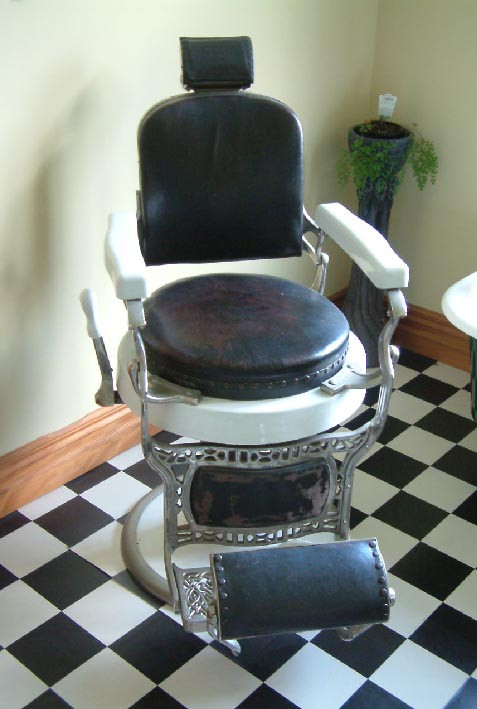 genuine antique US made Koken hairdressers barbers chair